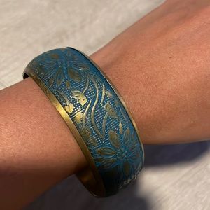 Vintage blue and gold bracelet #27